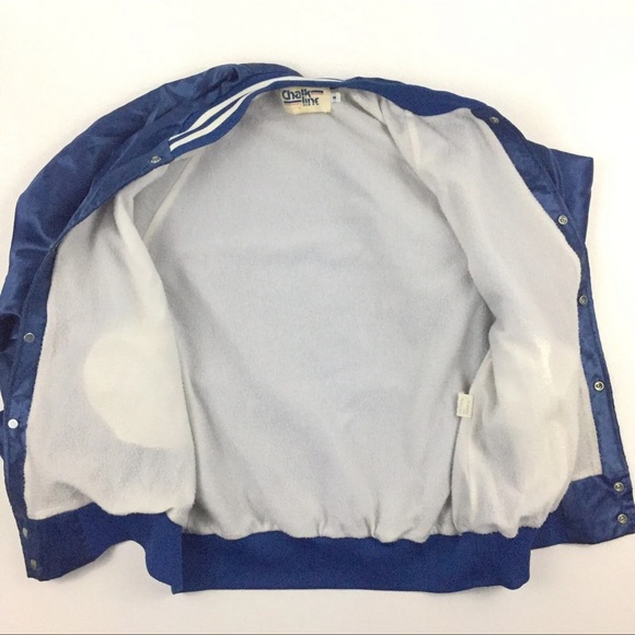 Vtg 80s Mickey Mouse Varsity Jacket Disney Nylon Satin Coaches USA Chalk Line M - Picture 10 of 13